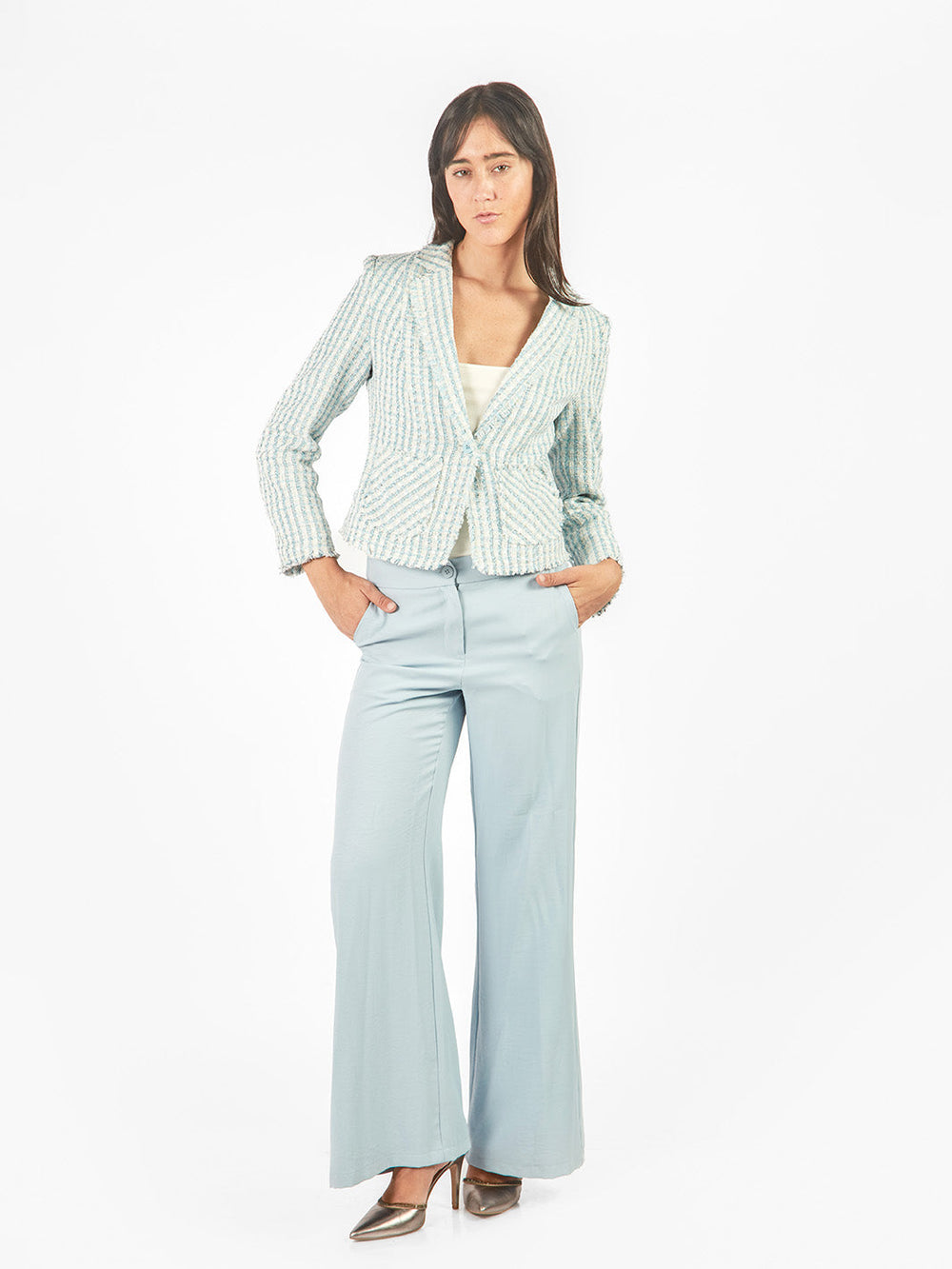 Saco con solapa desflecada