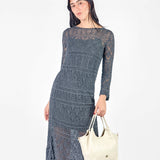 VESTIDO LARGO TEJIDO MANGA LARGA- EARLY SPRING