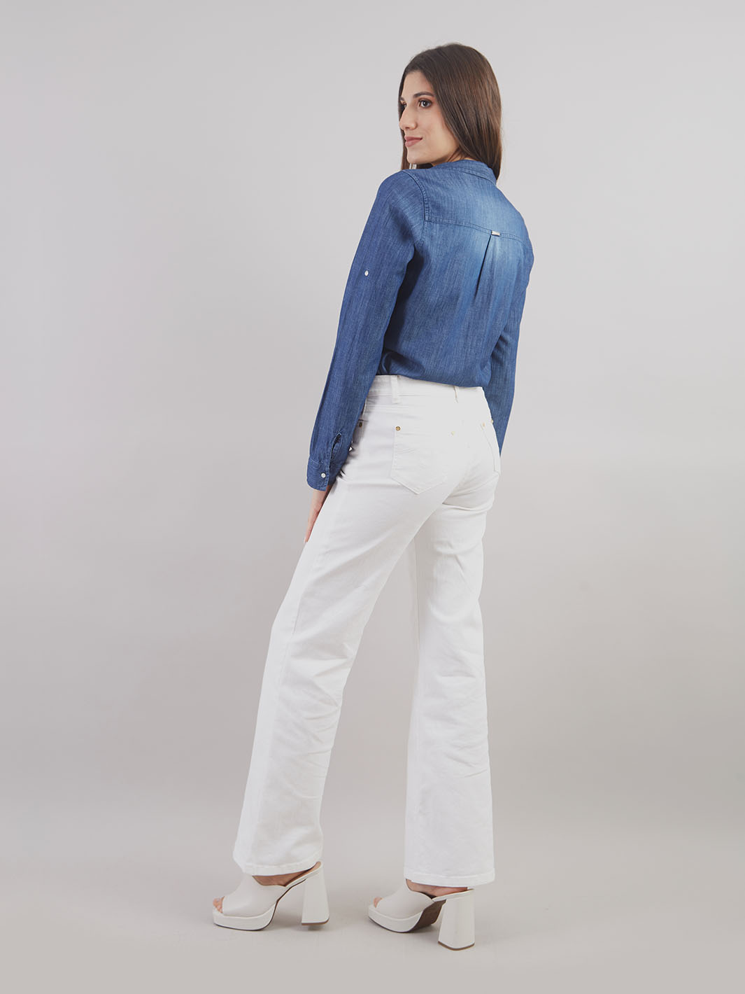 Blusa Jean Manga Larga Jb00178mc