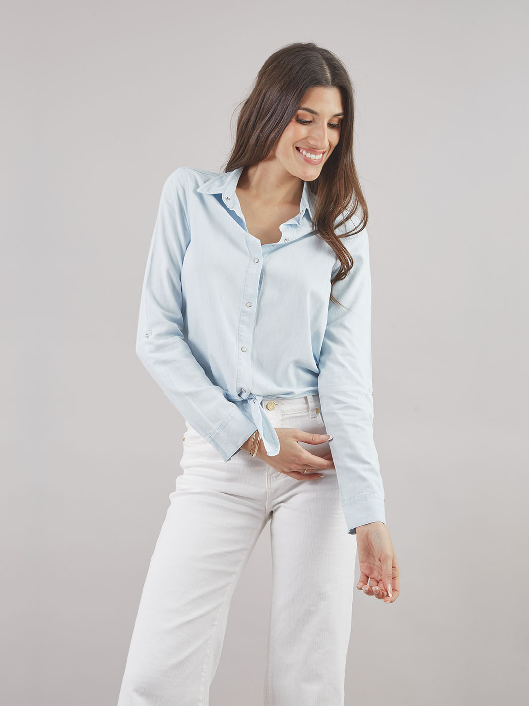 Blusa Jean Manga Larga Jb001778smc