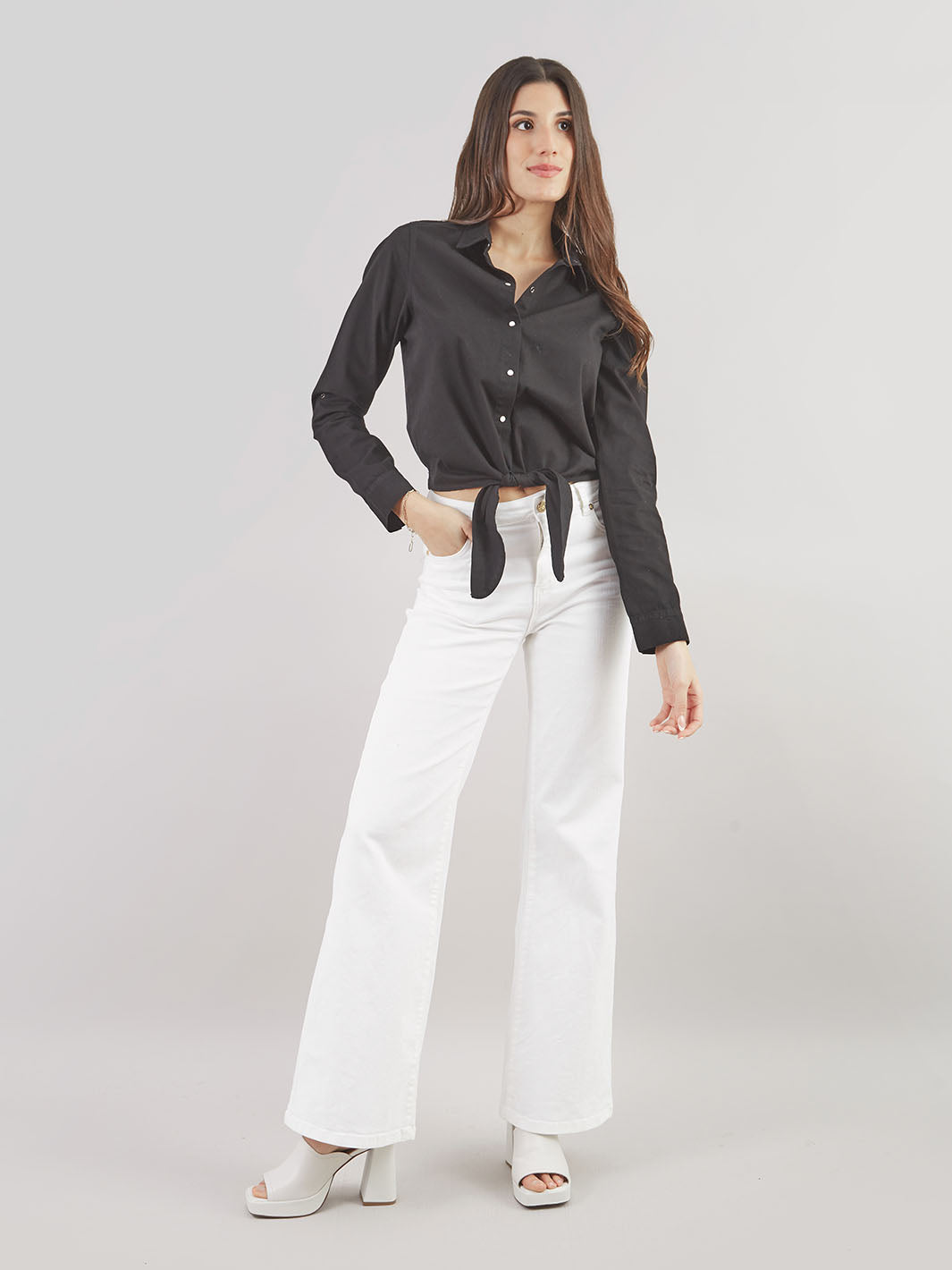 Blusa Jean Manga Larga Jb001778smc