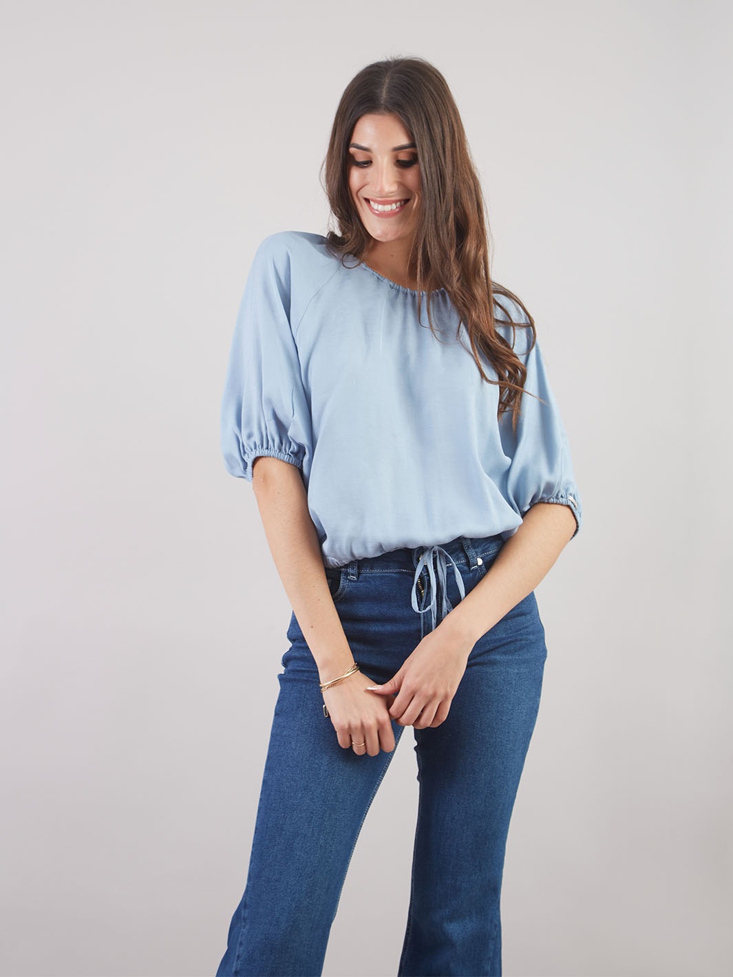 Blusa Manga Al Codo Bl01297bna