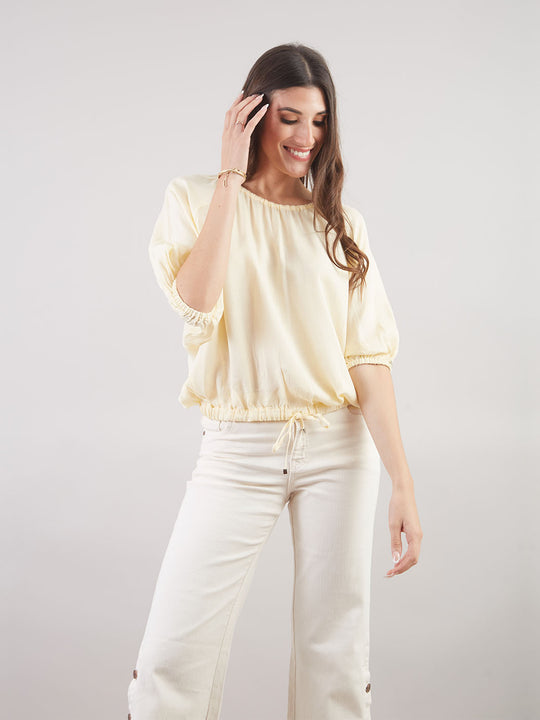 Blusa Manga Al Codo Bl01297bna