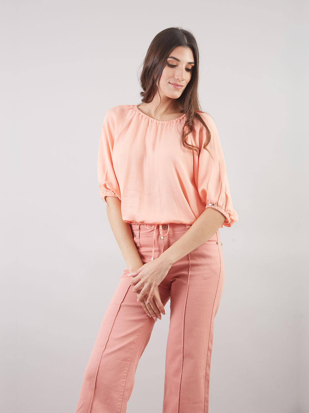 Blusa Manga Al Codo Bl01297bna