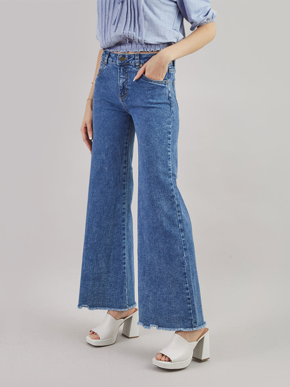 Pantalón Denim Palazo Jp00474tym