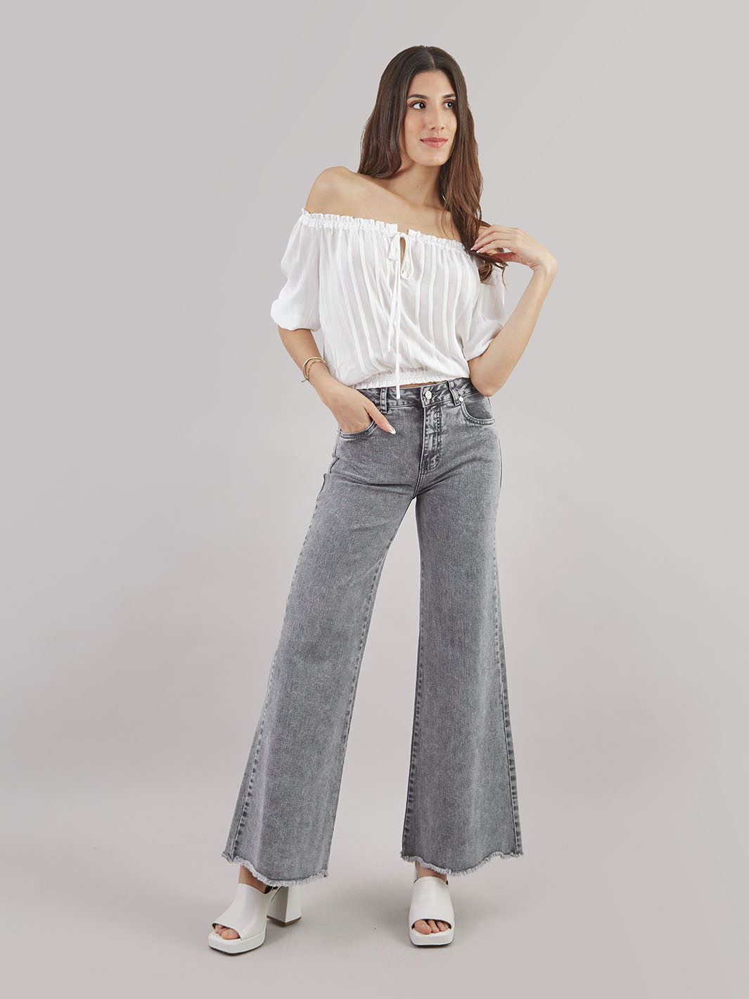 Pantalón Denim Palazo Jp00474tym