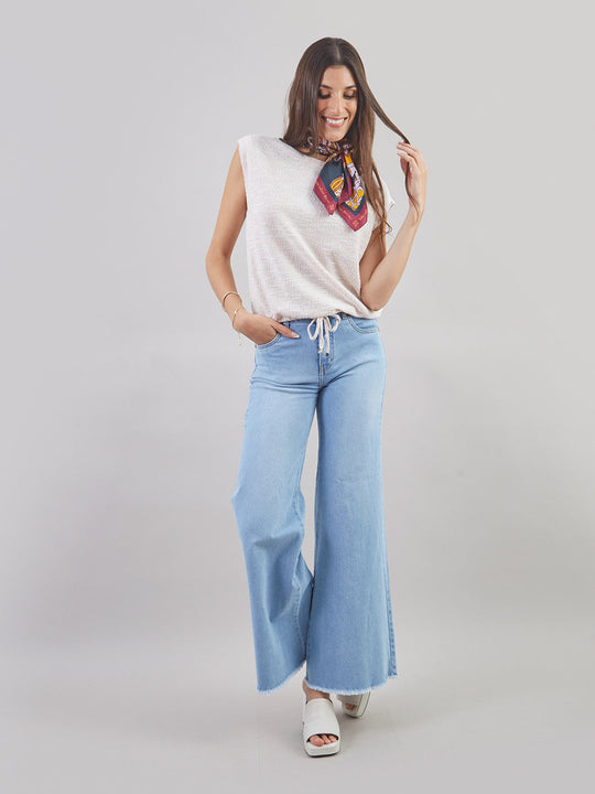Pantalón Denim Palazo Jp00474tym