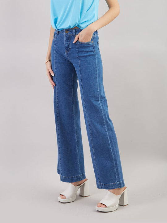 Pantalón Denim Palazo Jp00491tym