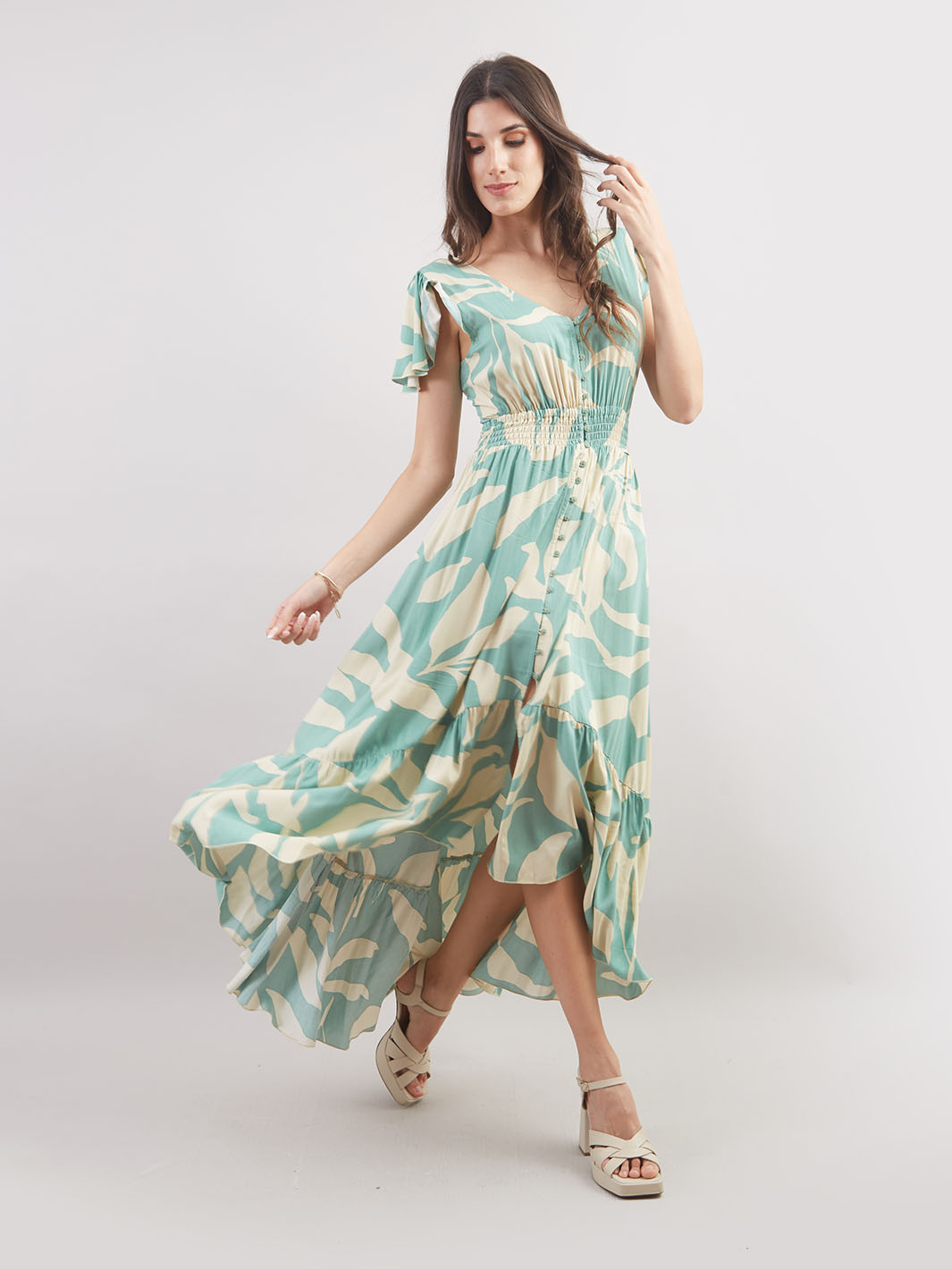 Vestido Manga Corta Vd00825eno