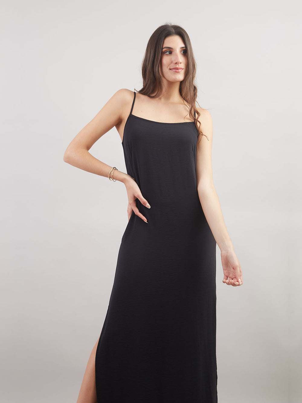 Vestido Largo Con Tirantes Vd00829cma