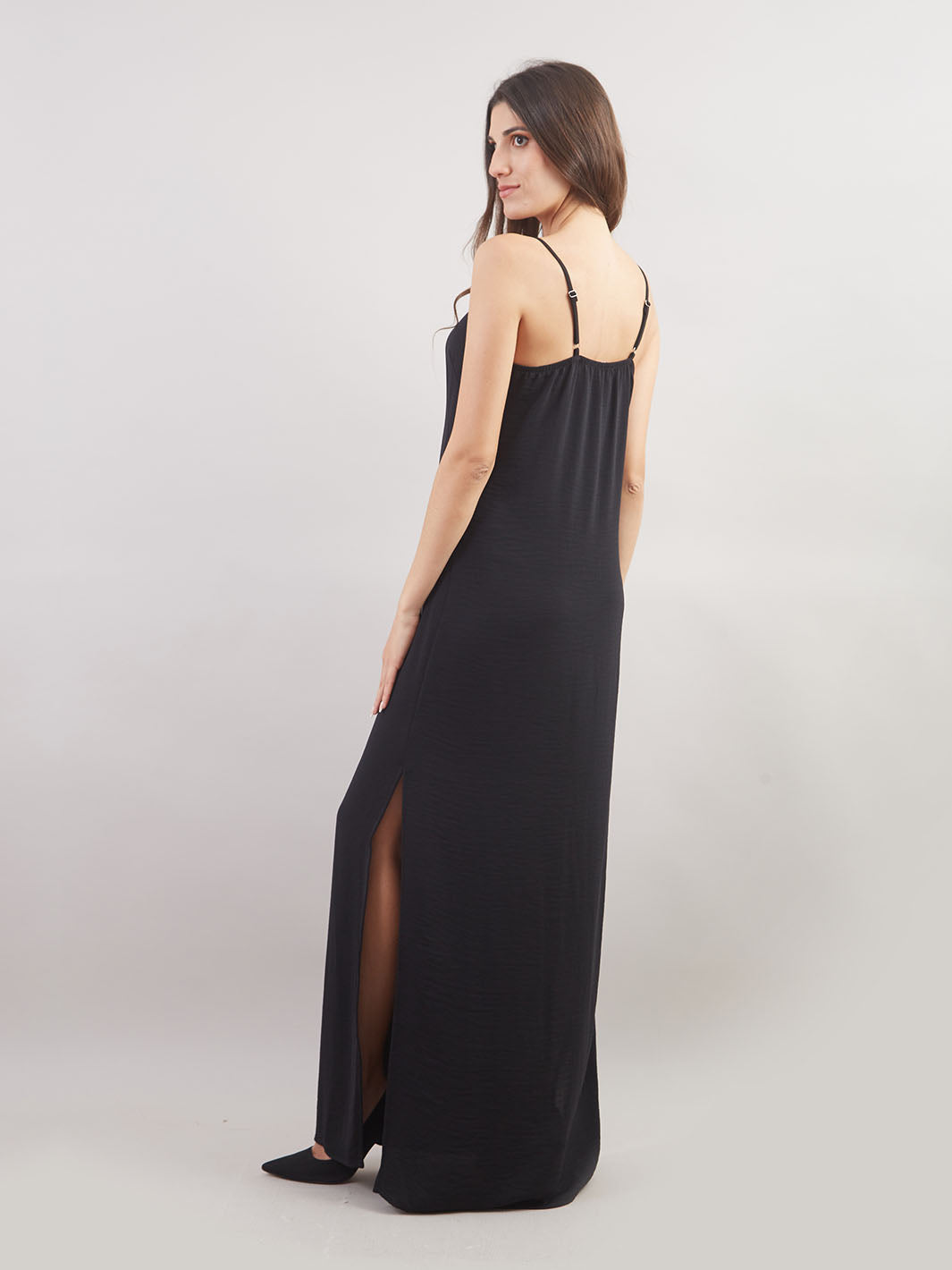Vestido Largo Con Tirantes Vd00829cma
