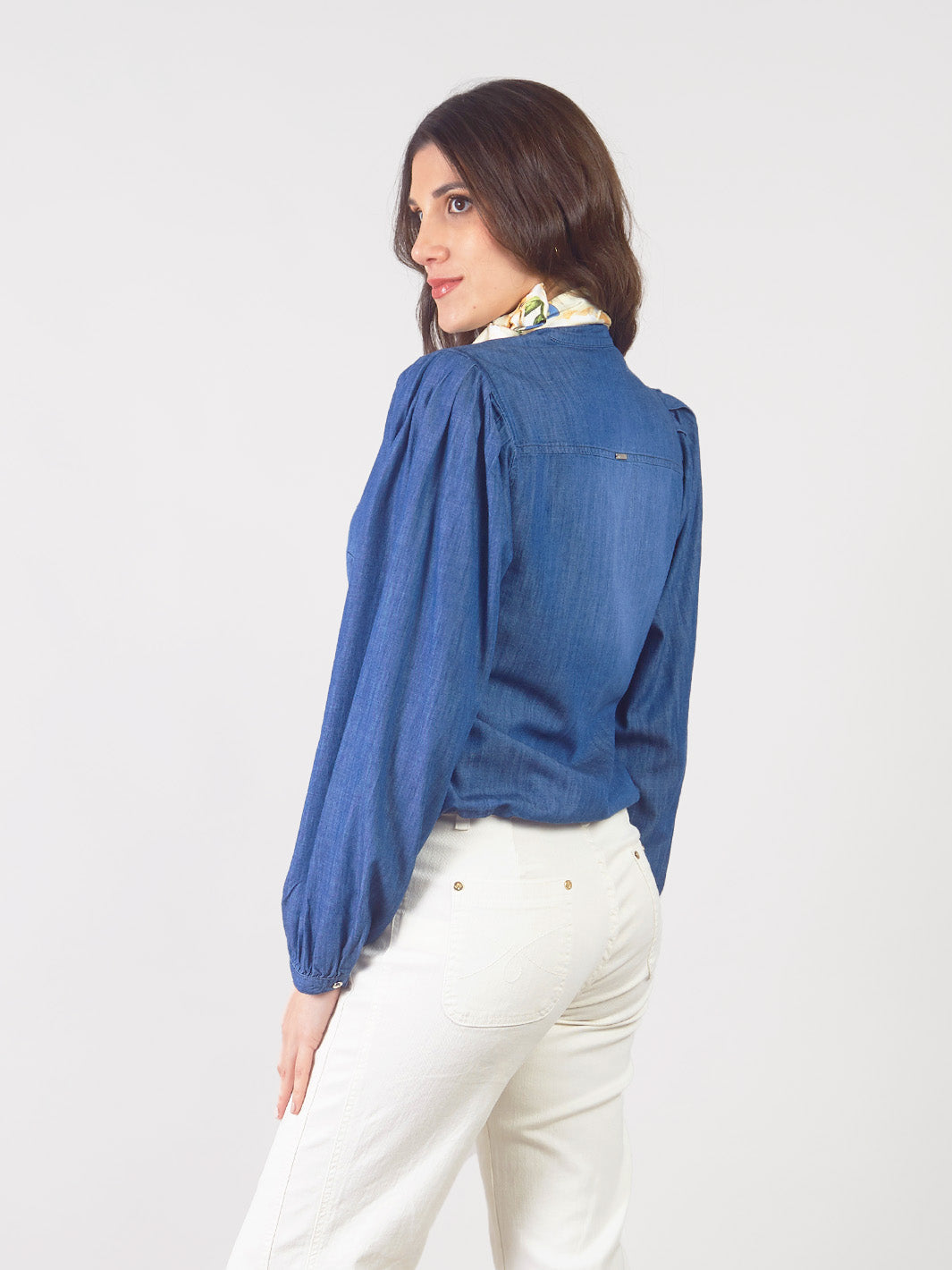 Blusa Manga Larga Camisero Denim Emma