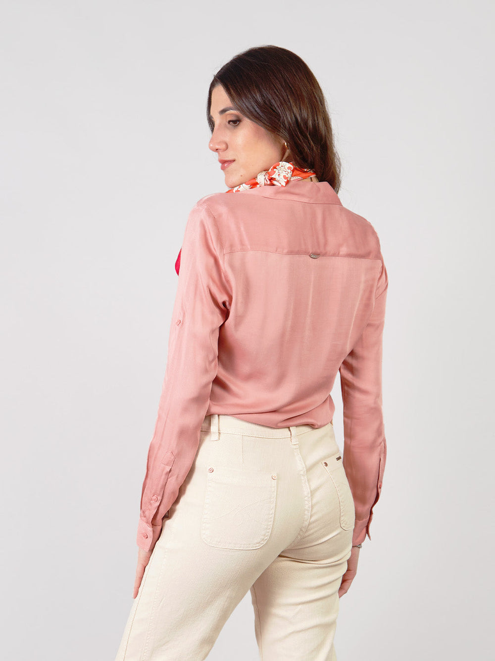 ANA - BLUSA CASUAL MANGA LARGA CAMISERA