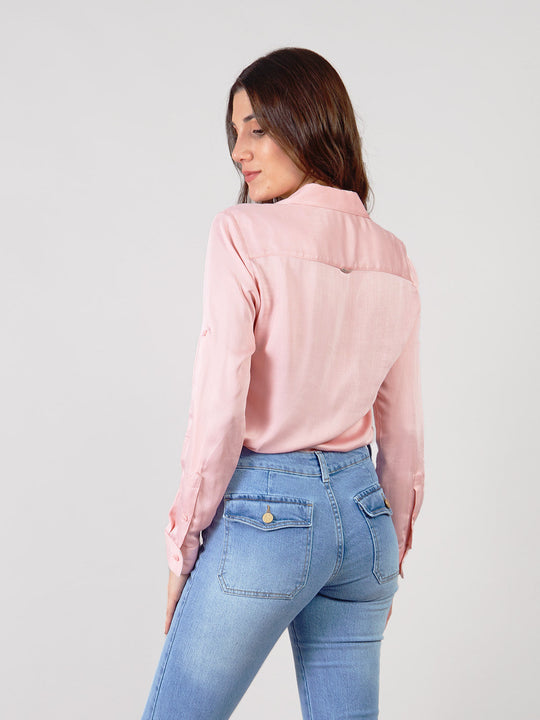 Blusa Casual Manga Larga Camisero Ana