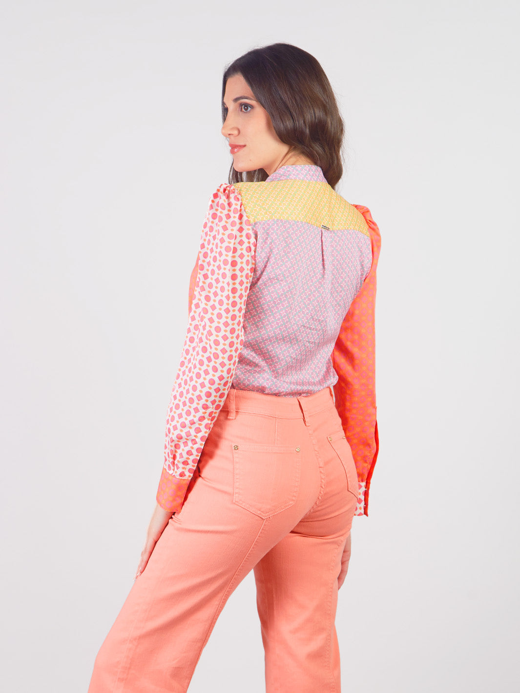 MIRTA - BLUSA MANGA LARGA CAMISERO