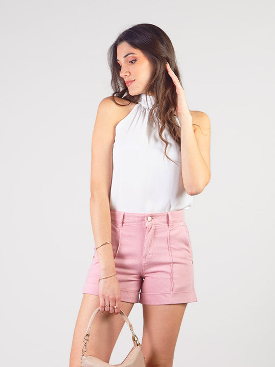 ZAIRA - SLEEVELESS HALTER BLOUSE