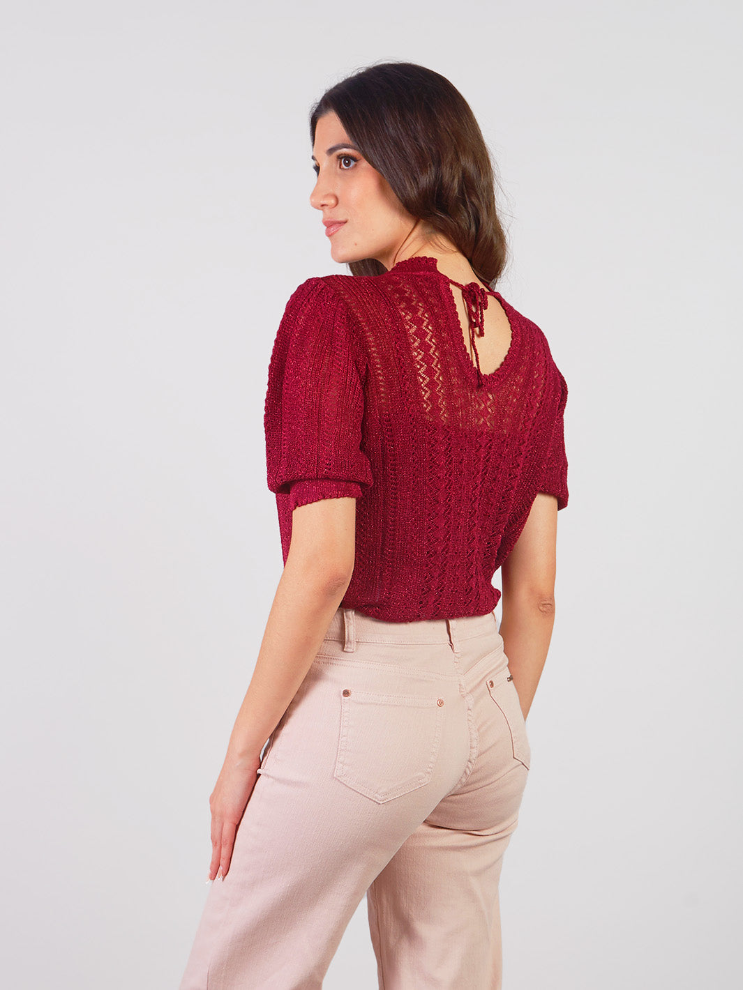 Miretta Short Sleeve Knitted Sweater