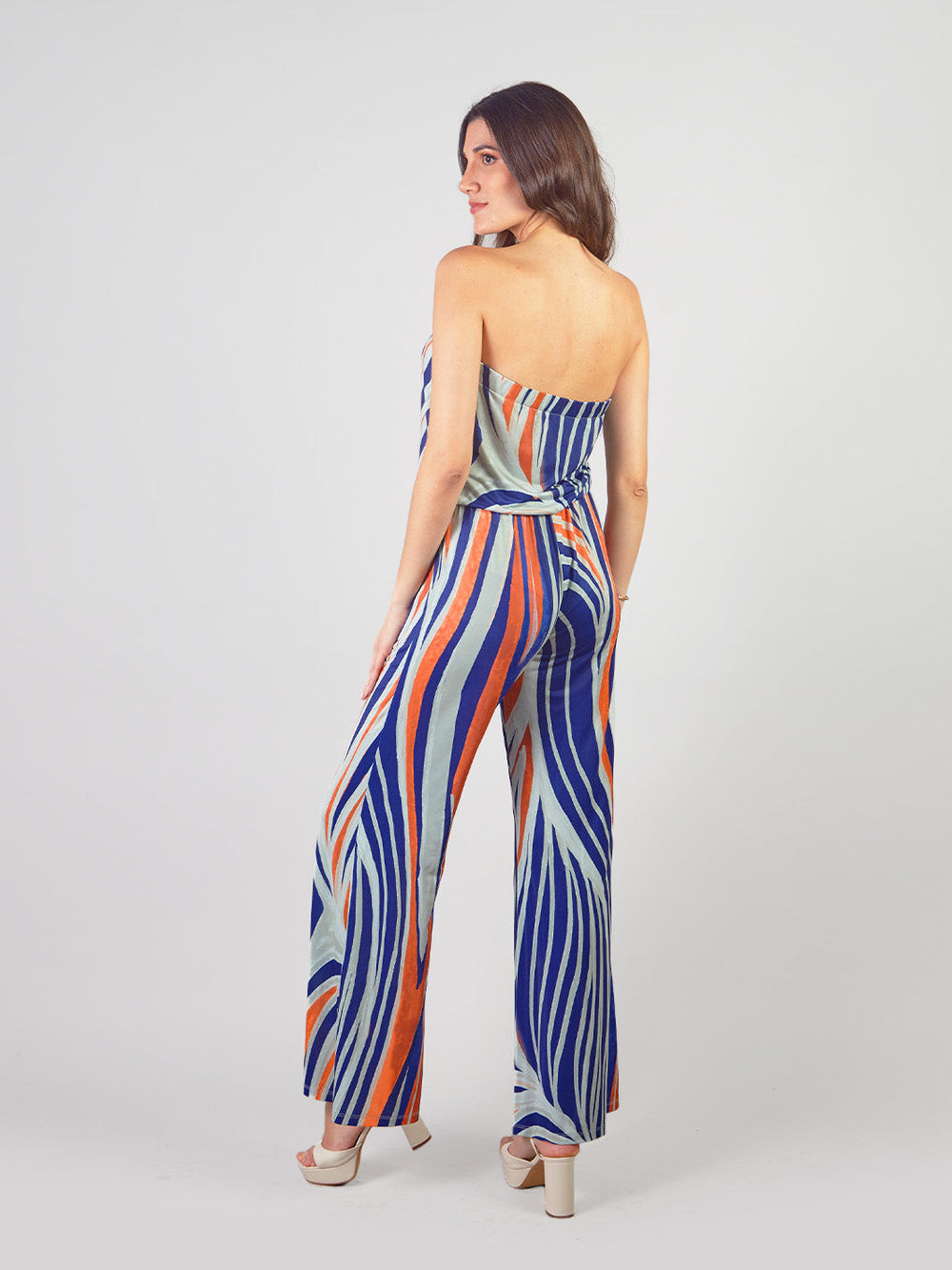 ESTRELLINA - STRAPLESS JUMPSUIT WITH SIDE POCKETS