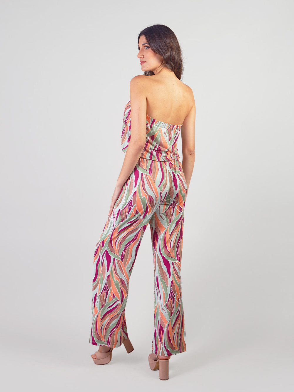 ESTRELLINA - STRAPLESS JUMPSUIT WITH SIDE POCKETS