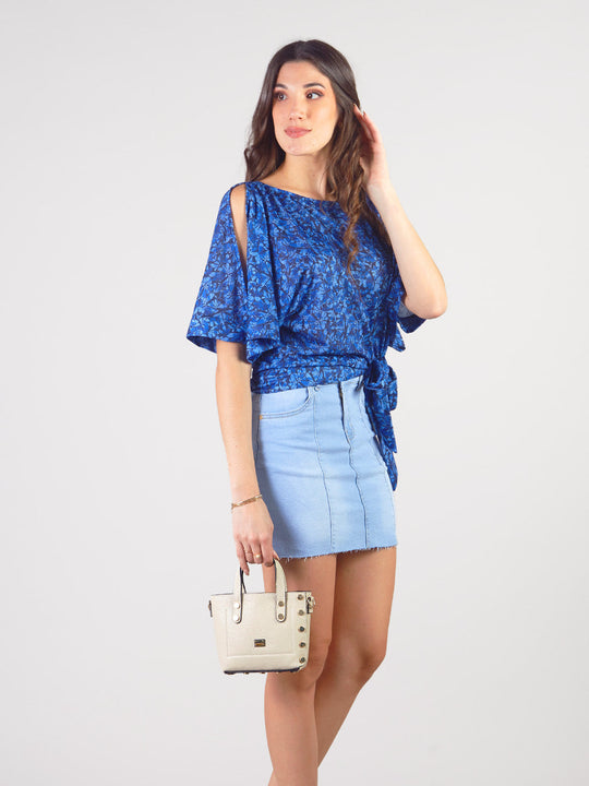 AMALINA - SHORT DENIM SKIRT