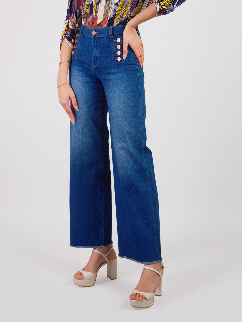 Lari Denim Palazzo Pants