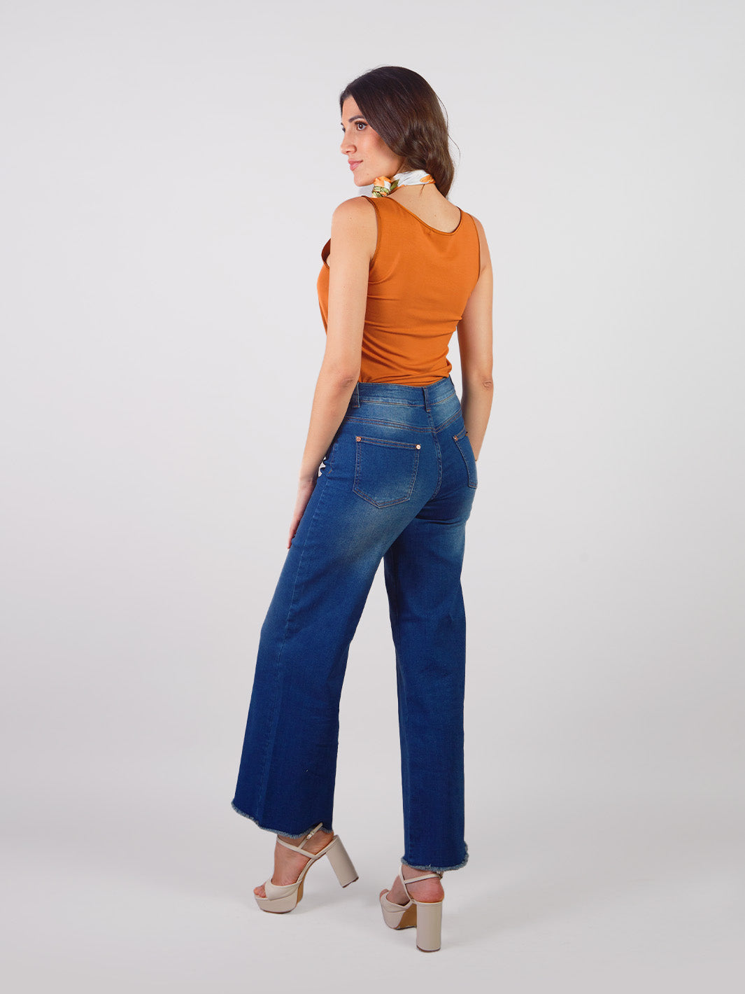 Lari Denim Palazzo Pants