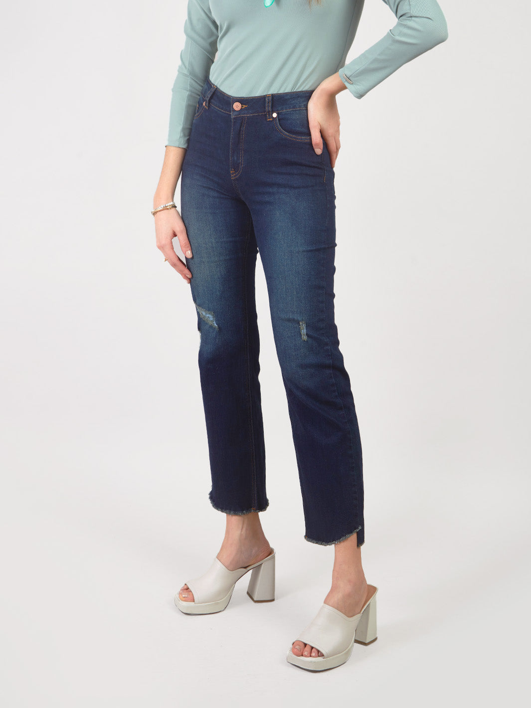 ROSSIN - STRAIGHT FIT DENIM PANTS