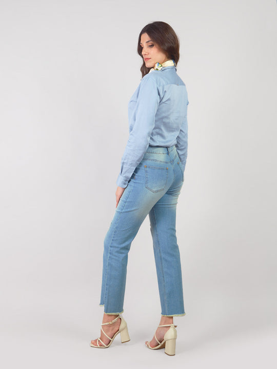 ROSSIN - PANTALÓN DENIM CORTE RECTO