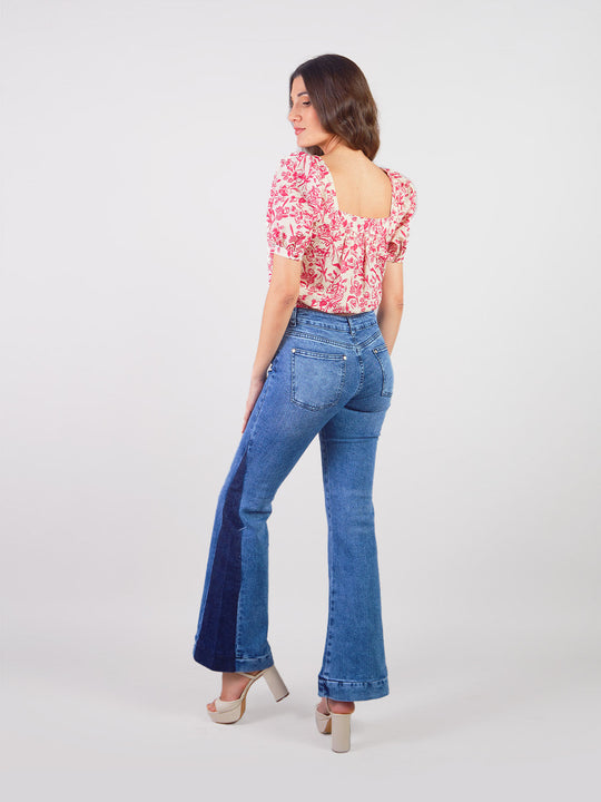 LÍA - PANTALÓN DENIM CORTE RECTO