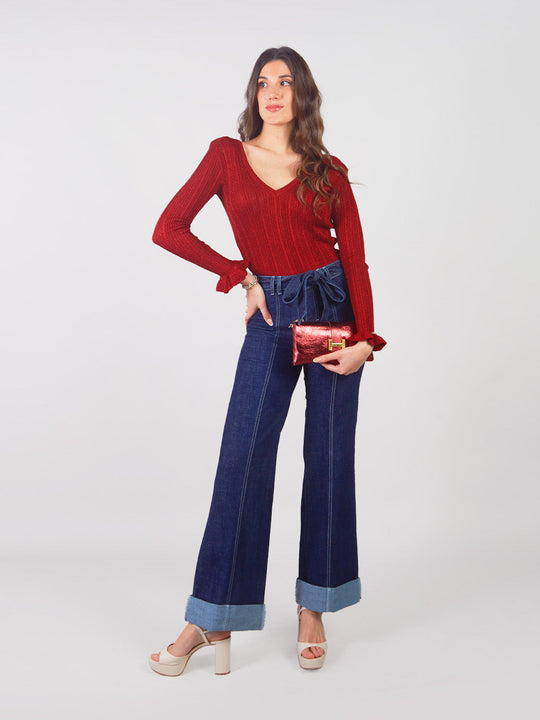 DALIA - PALAZZO DENIM PANTS