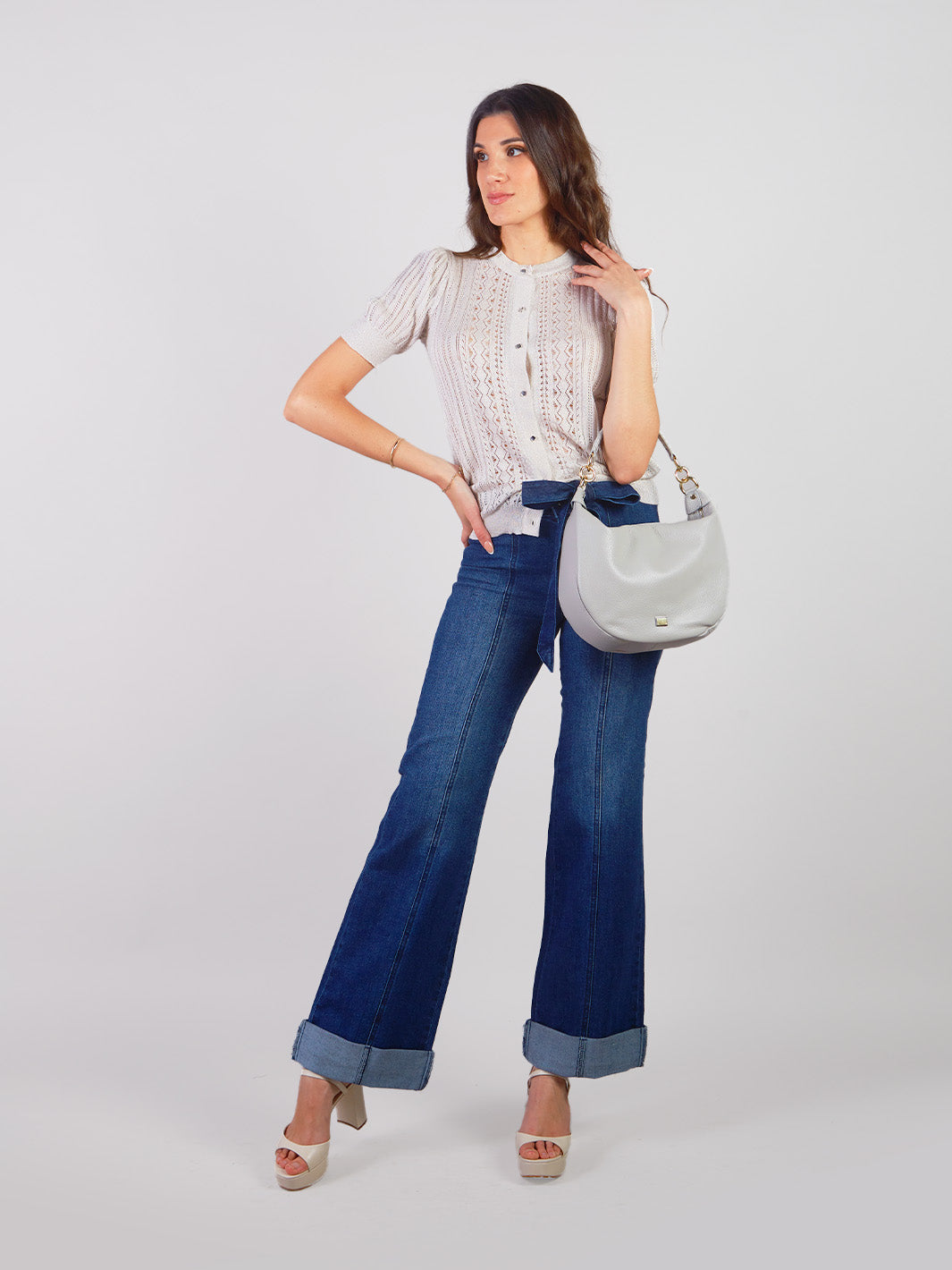 DALIA - PALAZZO DENIM PANTS