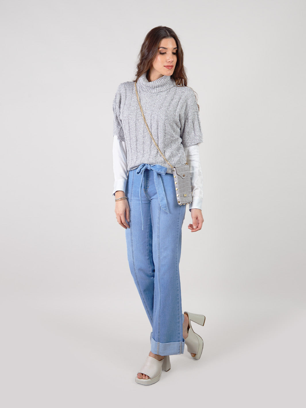 DALIA - PALAZZO DENIM PANTS