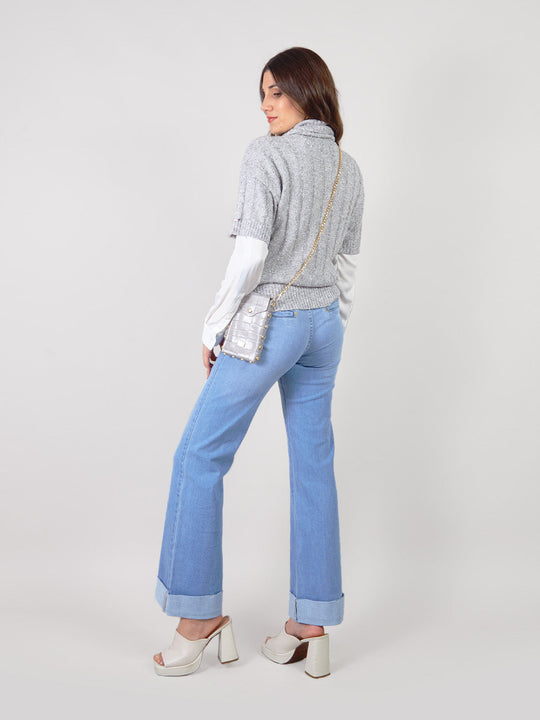 DALIA - PALAZZO DENIM PANTS