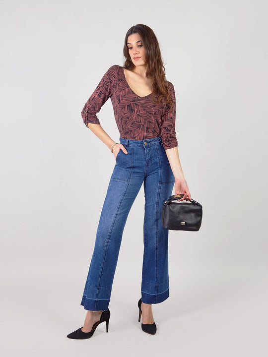 AMBAR - PANTALÓN DENIM CORTE RECTO