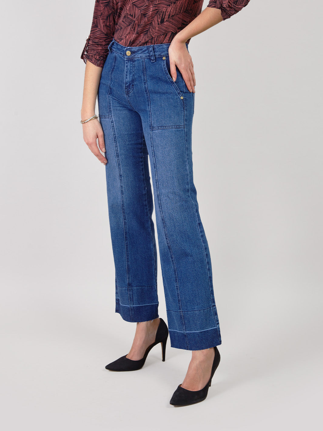 AMBAR - PANTALÓN DENIM CORTE RECTO