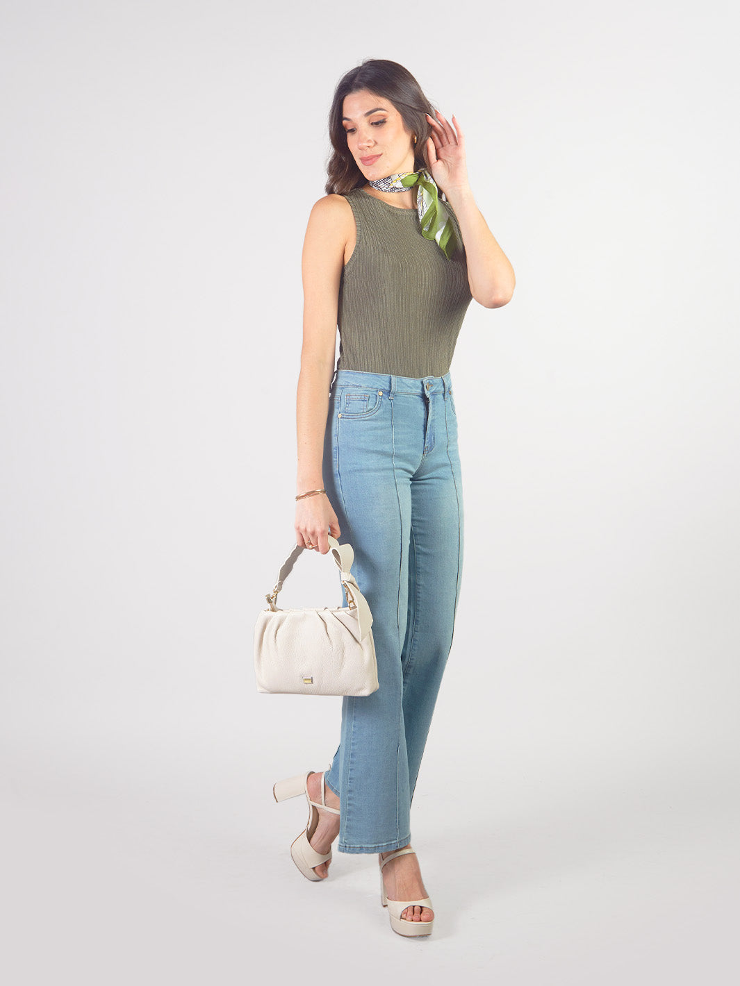 CARMELISSA - STRAIGHT FIT DENIM PANTS