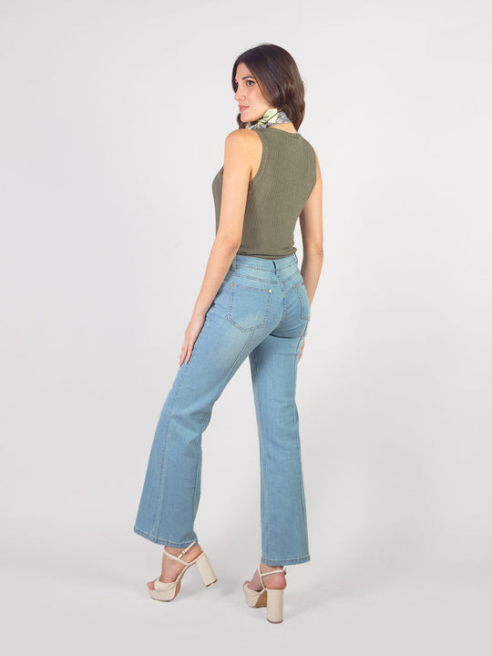 CARMELISSA - STRAIGHT FIT DENIM PANTS