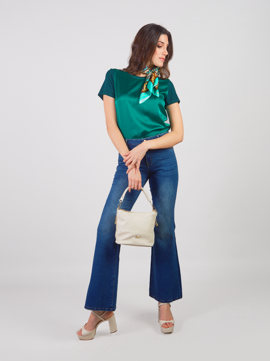 ODARA - DENIM FLARE PANTS