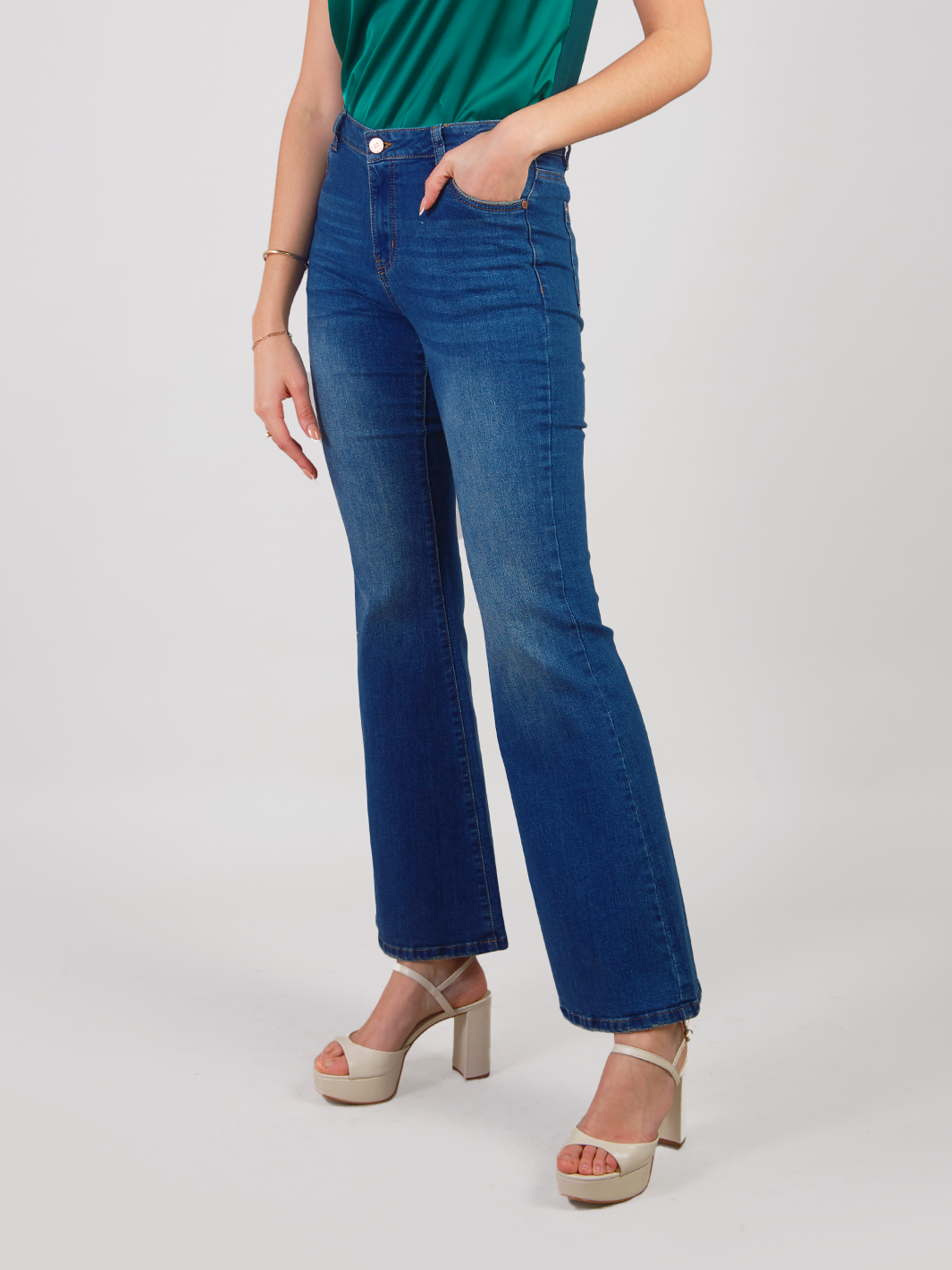 ODARA - PANTALÓN DENIM FLARE