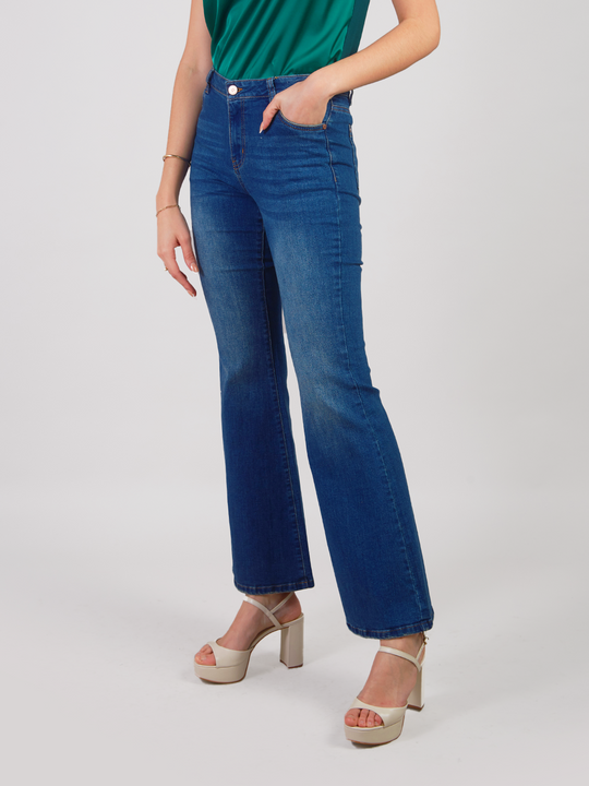 ODARA - DENIM FLARE PANTS