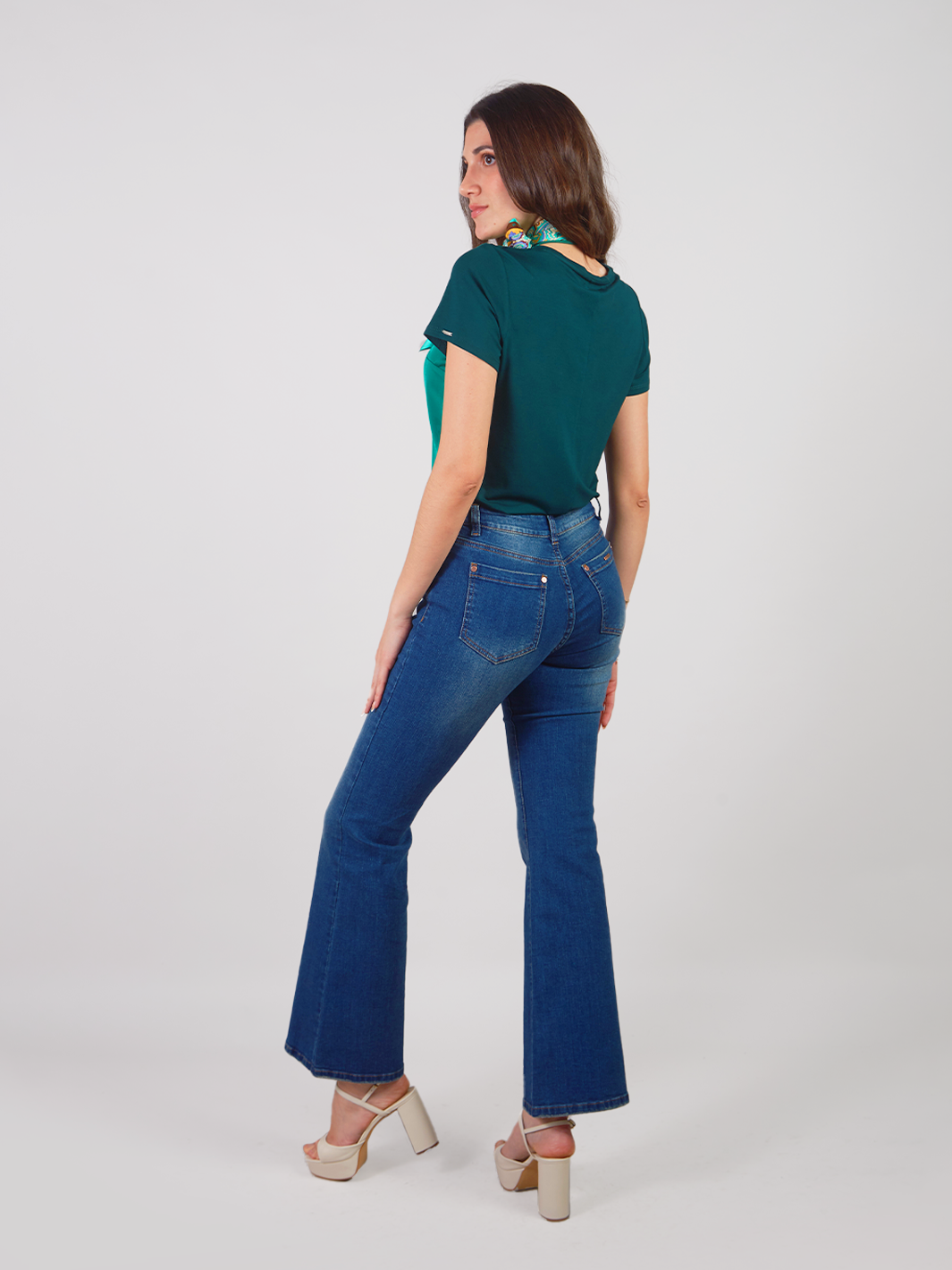 ODARA - DENIM FLARE PANTS