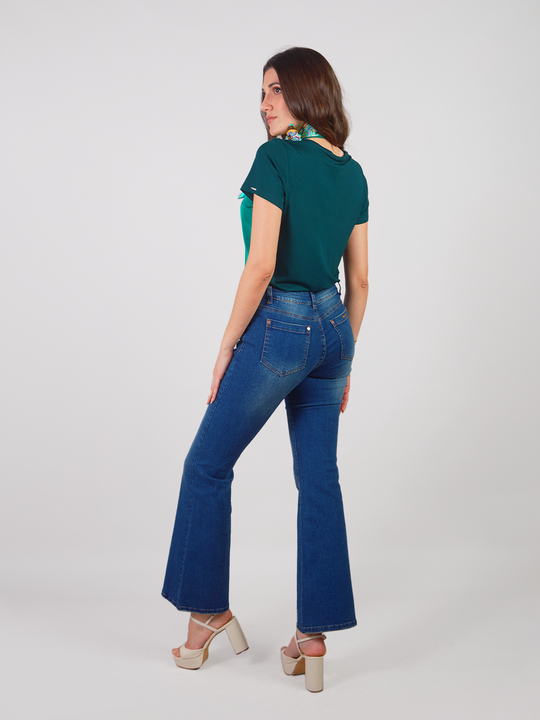 ODARA - PANTALÓN DENIM FLARE