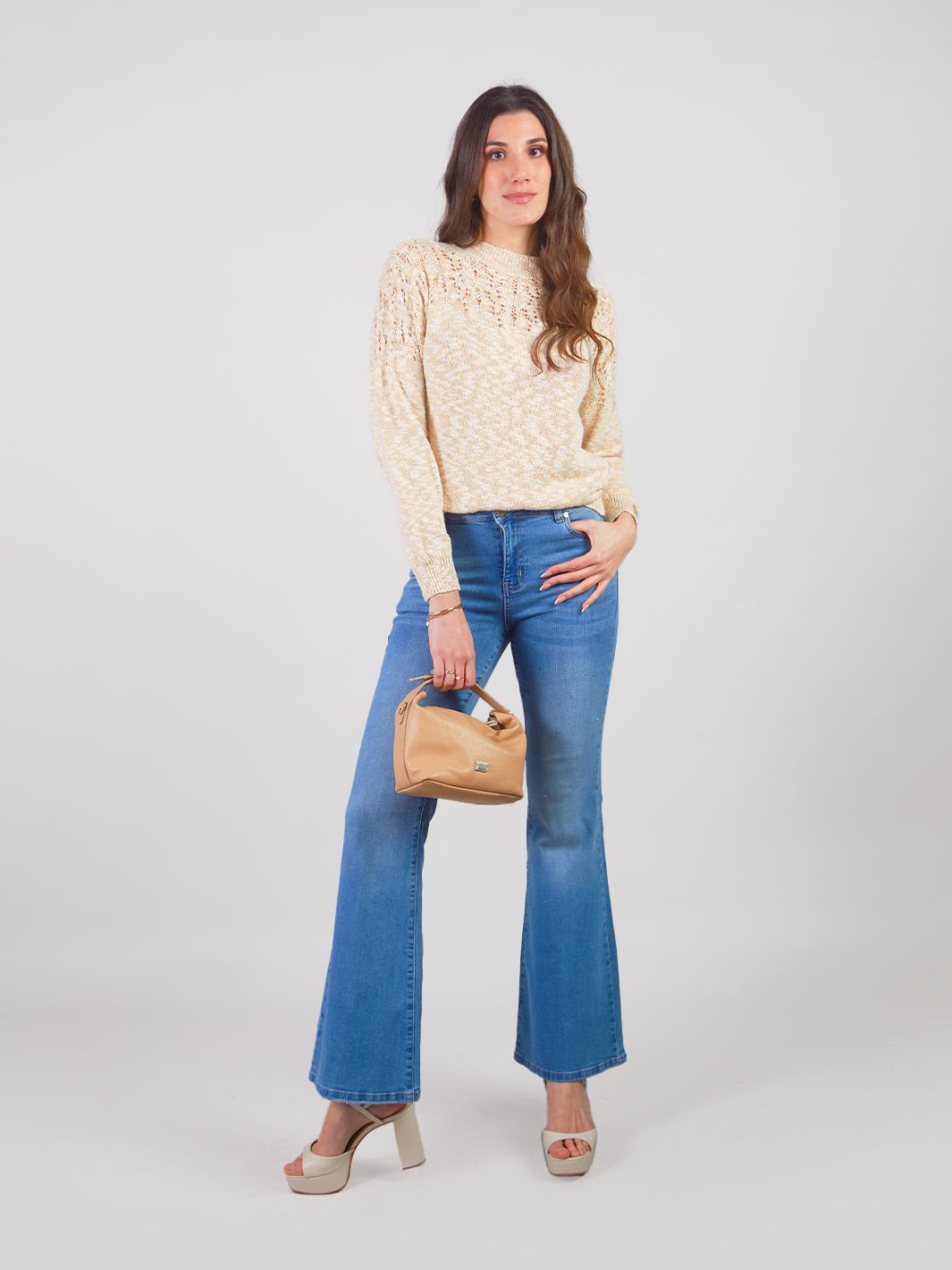 ODARA - PANTALÓN DENIM FLARE