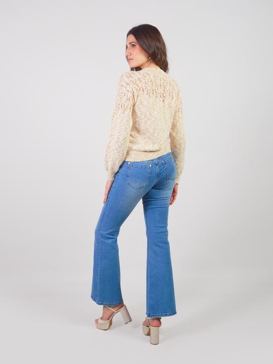 Pantalón Denim Estilo Flare Odara