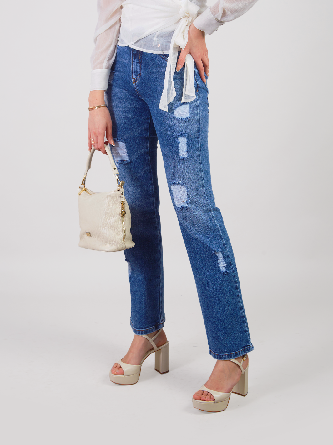 SANDRA - STRAIGHT FIT DENIM PANTS