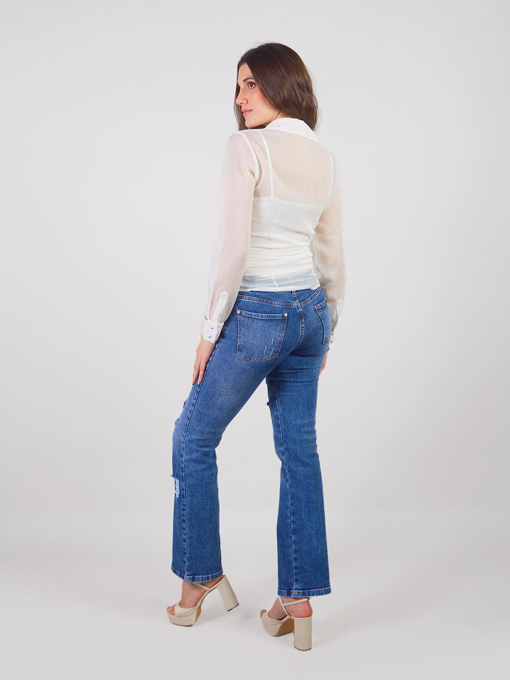 Sandra Straight Cut Denim Pants