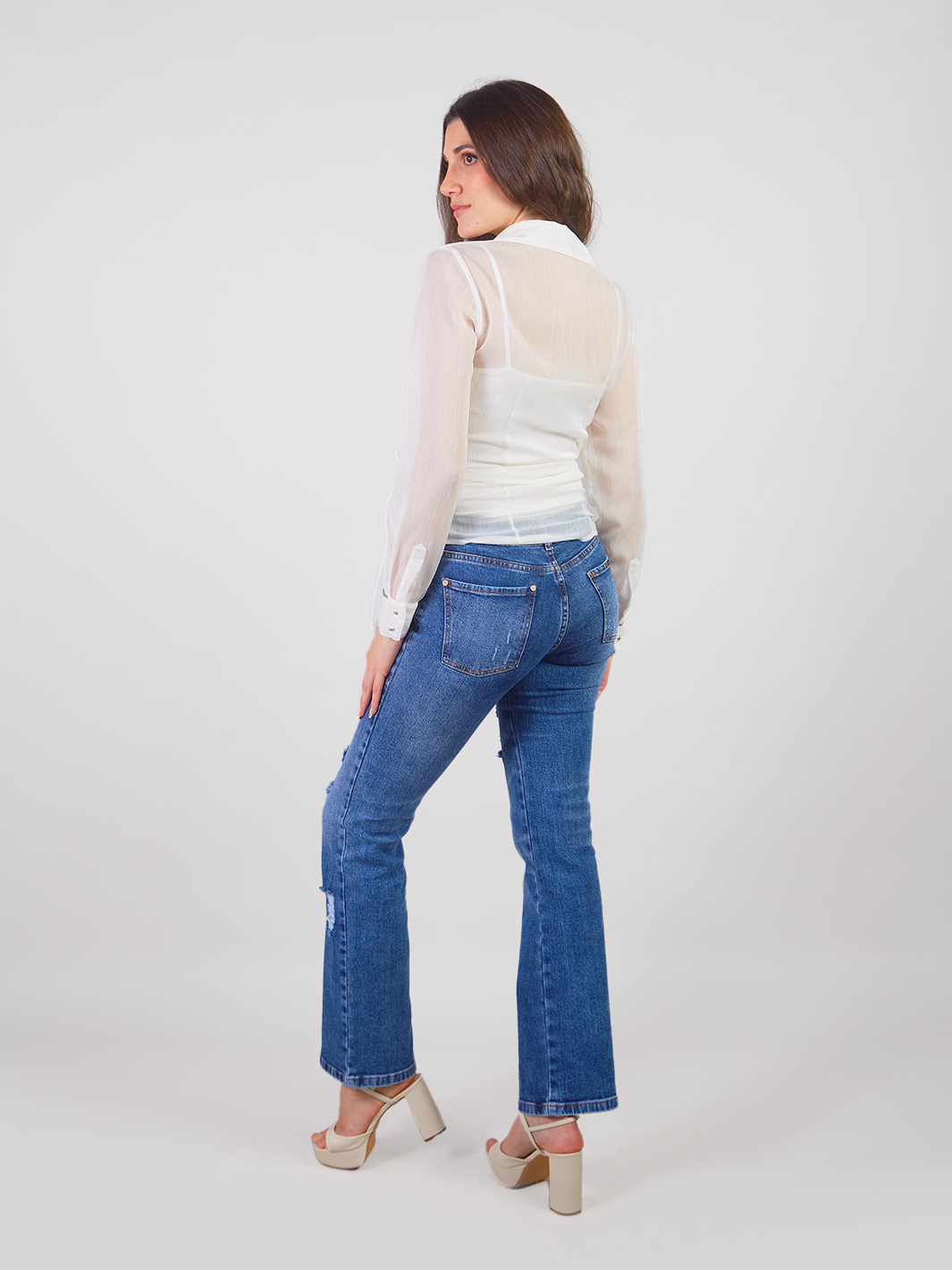 SANDRA - PANTALÓN DENIM CORTE RECTO