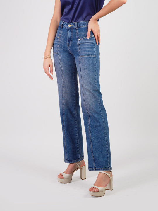 Manuela Straight Cut Denim Pants