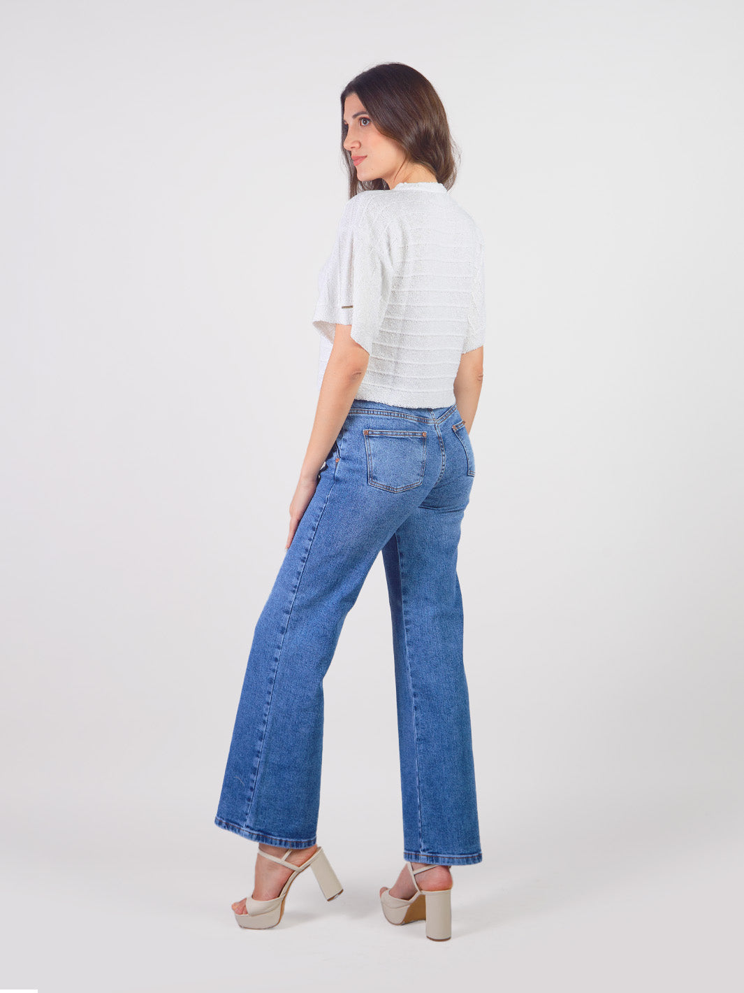 ISOLINA - PANTALÓN DENIM CORTE RECTO