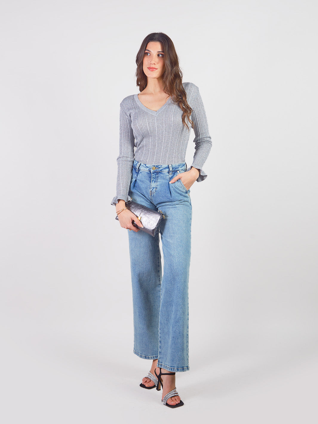 ISOLINA - STRAIGHT FIT DENIM PANTS